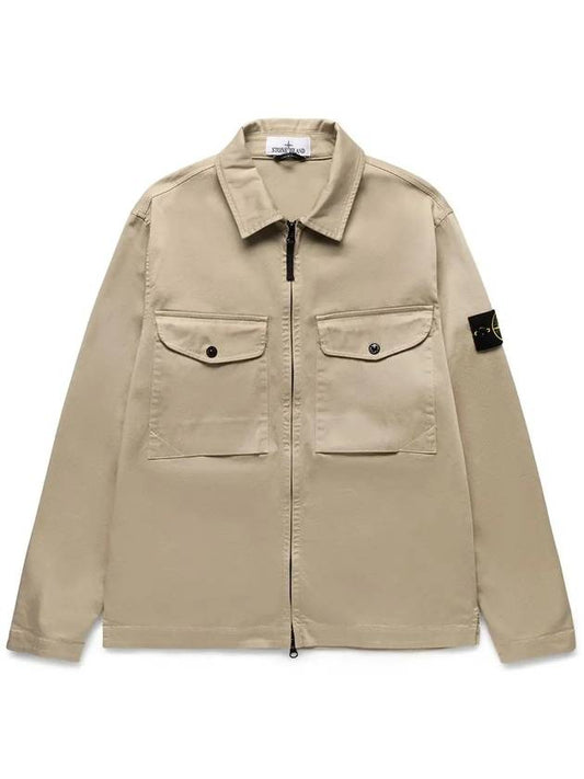 Compass Badge Zipped Jacket Ivory - STONE ISLAND - BALAAN 2