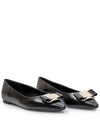 New Vara Plate Ballet Flat Black - SALVATORE FERRAGAMO - BALAAN 2