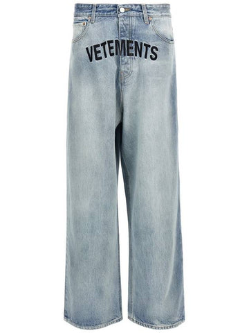 Vetements Logo Embroidery Jeans - VETEMENTS - BALAAN 1