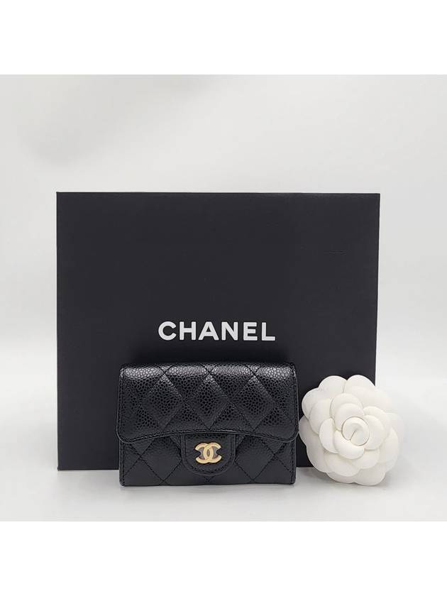 Classic card holder caviar cleat black gold AP0214 - CHANEL - BALAAN 5