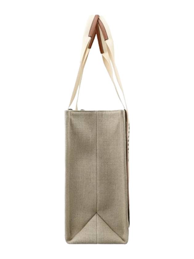 Woody Canvas Medium Tote Bag Brown - CHLOE - BALAAN 3