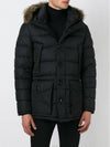 Men's Cluny Hooded Fur Short Padding Black - MONCLER - BALAAN 5