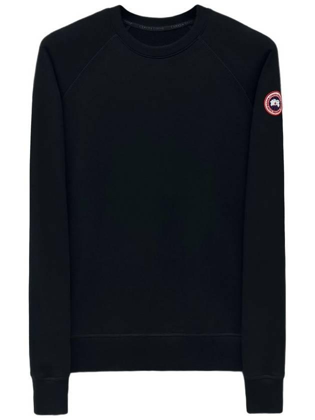 Men's Huron Crew Neck Sweatshirt Black - CANADA GOOSE - BALAAN 2