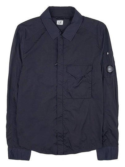 Men's Chrome R Over Shirt Zip Up Jacket Navy - CP COMPANY - BALAAN 2