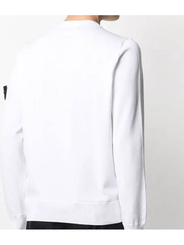 Wappen Patch Cotton Knit Top White - STONE ISLAND - BALAAN 6