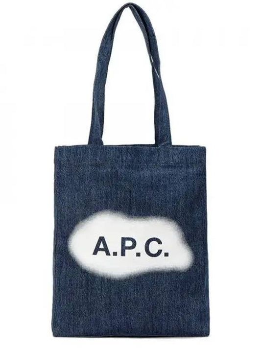 Lou Logo Denim Tote Bag Washed Indigo - A.P.C. - BALAAN 2