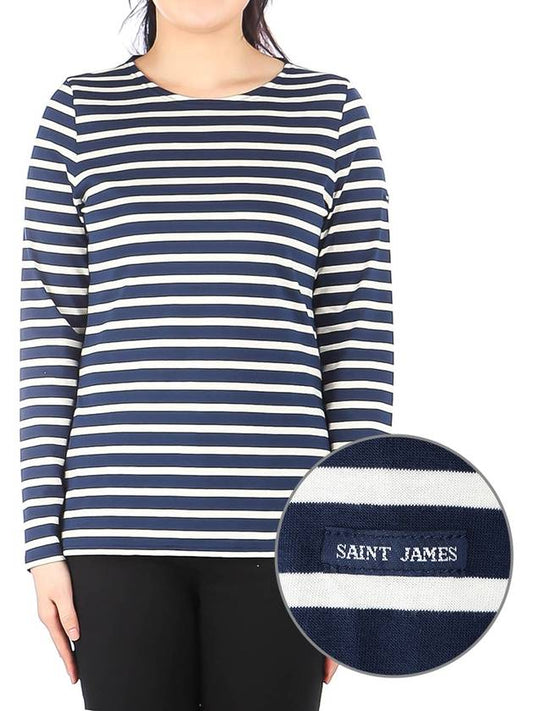 Minquiers Striped Long Sleeve T-Shirt Ecru Marine - SAINT JAMES - BALAAN 2