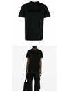 Flocked Logo Cotton Short Sleeve T-Shirt Black - MONCLER - BALAAN 5