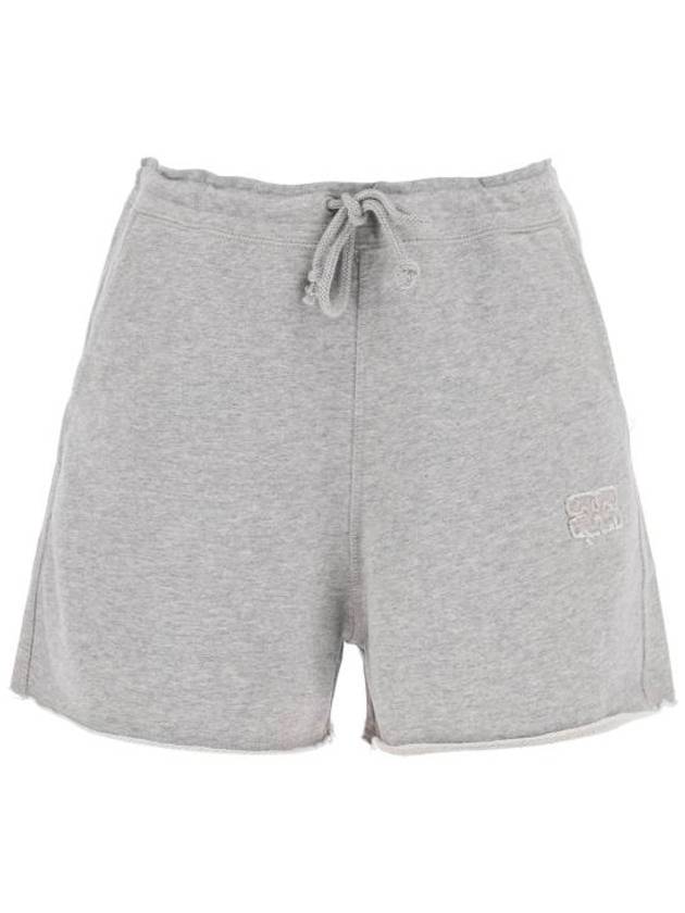 Isoli Logo Drawstring Shorts Grey - GANNI - BALAAN 2