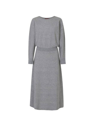 Whole Garment Knit Cashmere Mixed Midi Dress - CALLAITE - BALAAN 1