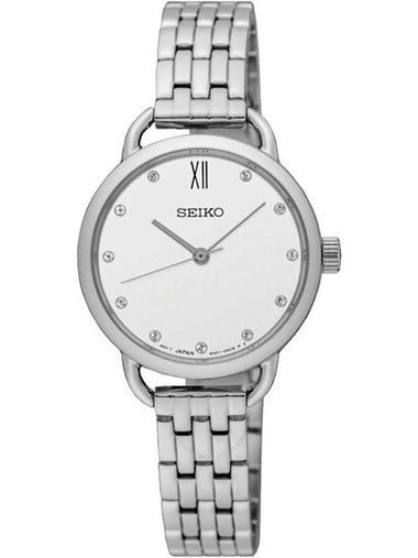 Seiko Quartz White Dial Watch SUR697P1 - SEIKO - BALAAN 1