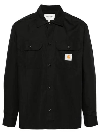 Craft Poplin Long Sleeve Shirt Black - CARHARTT WIP - BALAAN 2