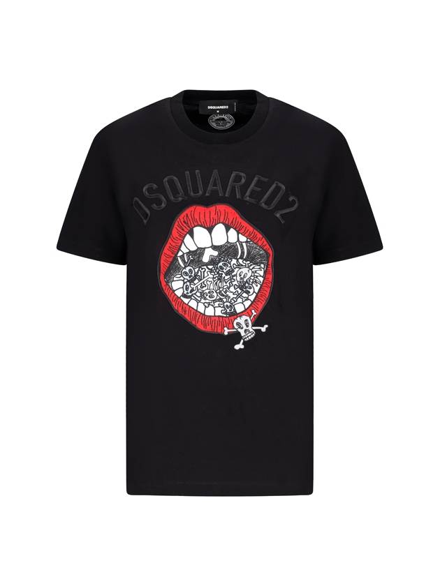 23 fw Cotton T-Shirt WITH Embroid Logo S71GD1347S23009900 B0650489222 - DSQUARED2 - BALAAN 2