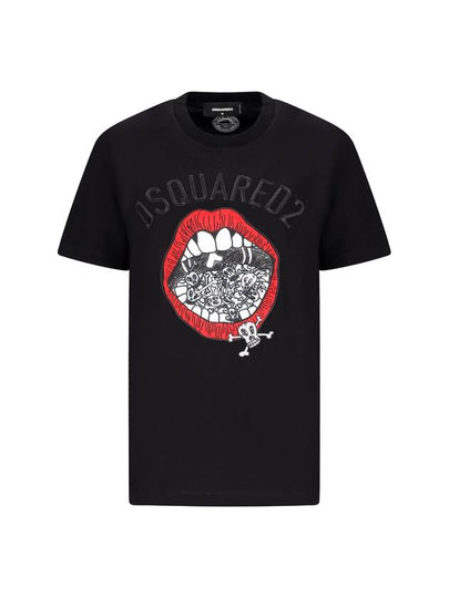 23 fw Cotton T-Shirt WITH Embroid Logo S71GD1347S23009900 B0650489222 - DSQUARED2 - BALAAN 2