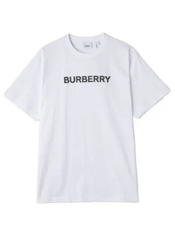 Front logo print short sleeve t shirt white - BURBERRY - BALAAN 1