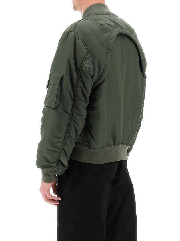 convertible bomber jacket in nylon satin - ALEXANDER MCQUEEN - BALAAN 3