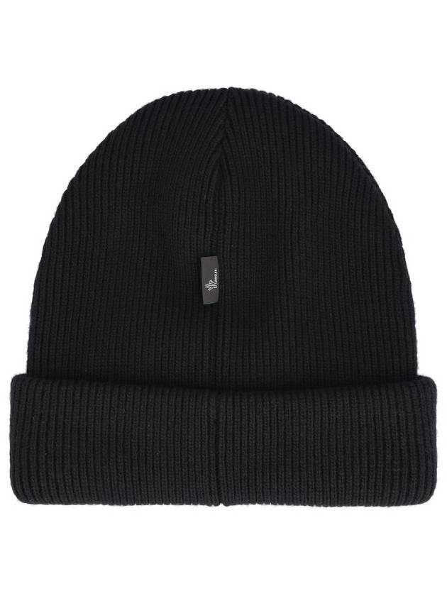 Grenoble Big Logo Beanie Black - MONCLER - BALAAN 3