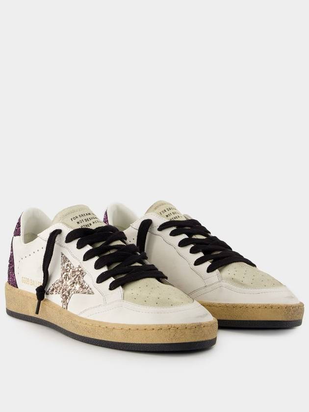 Deluxe Brand Ball Star Lace-Up Low Top Sneakers White - GOLDEN GOOSE - BALAAN 3