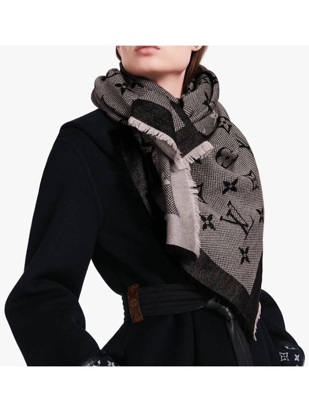 Neo Natte Monogram Scarf Black - LOUIS VUITTON - BALAAN 4