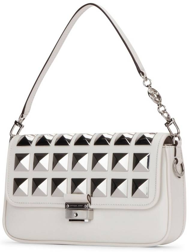 Women's Studded Leather Shoulder Bag White - MICHAEL KORS - BALAAN 3