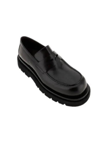 Lug Leather Loafers Black - BOTTEGA VENETA - BALAAN 1