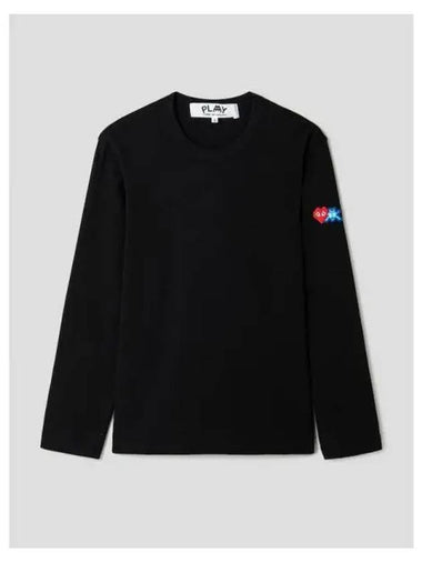 Men s Invader Double Heart Waffen Long Sleeve T Shirt Black Domestic Product GM0023031075443 - COMME DES GARCONS PLAY - BALAAN 1