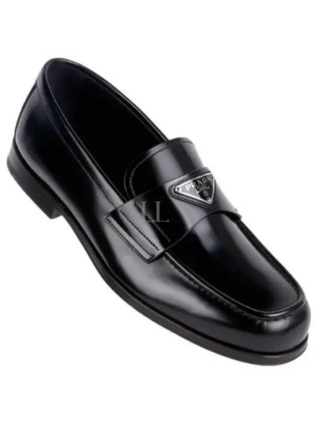 Brushed Leather Loafers Black - PRADA - BALAAN 2