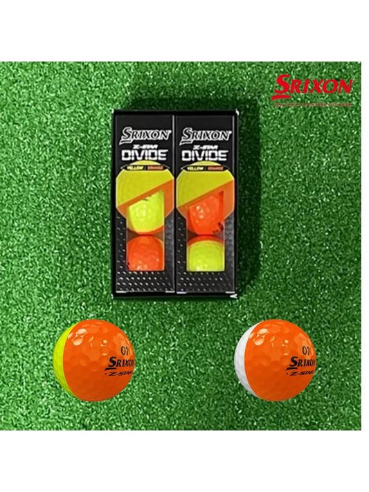 24 Year Srixon G-Star Divide Orange Golf Ball 6 Ball Set Z STAR Half Half Ball 3 Piece Hole in One Gathering Print - DUNLOP - BALAAN 1