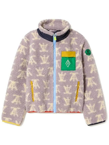 Kids Logo Pattern Fleece Zip up Jacket F23112 269FE - THE ANIMALS OBSERVATORY - BALAAN 1