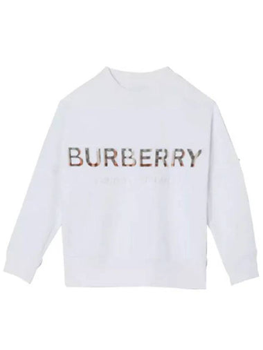 Kids Embroidery Logo Cotton Sweatshirt White 8047437 6Y 8Y - BURBERRY - BALAAN 1