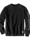 Midweight logo graphic crew neck black sweatshirt 104441 001 - CARHARTT - BALAAN 4