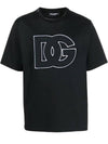 Embossed Logo Short Sleeve T-Shirt Black - DOLCE&GABBANA - BALAAN 1