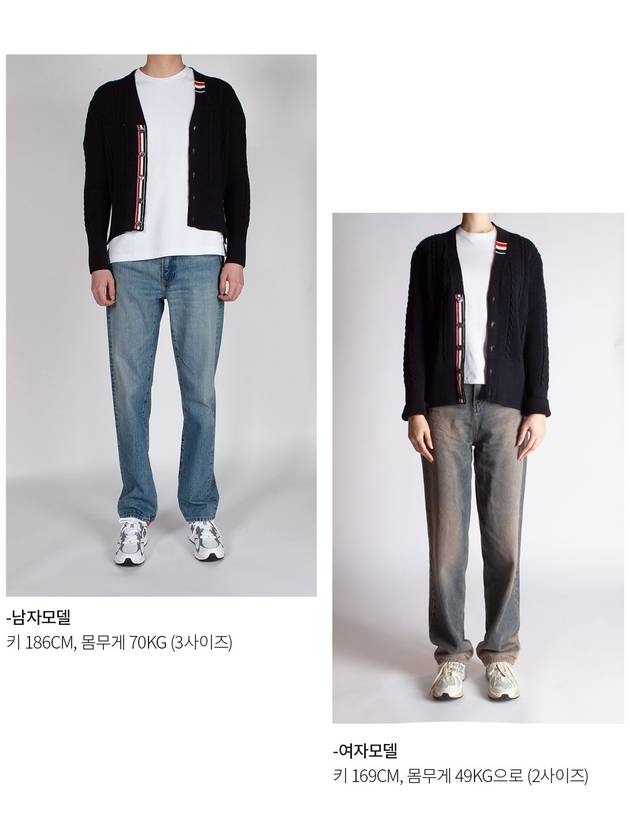 Cable Knitwear Virgin Wool Cardigan Navy - THOM BROWNE - BALAAN 4