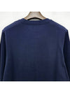 Chain Stitch Heart Logo Long Sleeve T-Shirt Navy - AMI - BALAAN 6