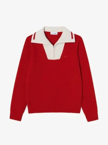 Women s booklet half zip up sweater AF707E 54N 240 Domestic product GQ2N24092437986 - LACOSTE - BALAAN 1