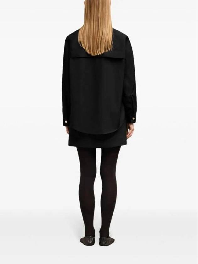 High Collar Long Sleeve Shirt Black - AMI - BALAAN 6