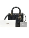 Black Cannage Lambskin Lady Medium 2WAY M0565ONGE - DIOR - BALAAN 2