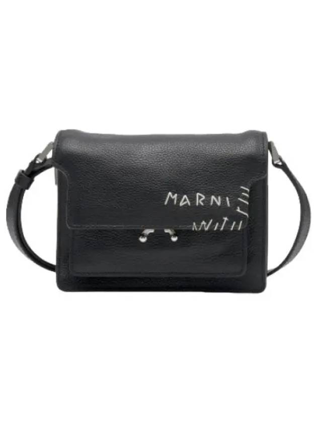 Mini Trunk Soft Shoulder Bag Black - MARNI - BALAAN 1