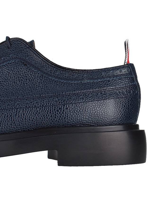 Pebbled Leather Derby Navy - THOM BROWNE - BALAAN 7