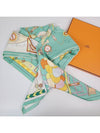 Tea For Two Silk 90 Scarf Jade Green - HERMES - BALAAN 10