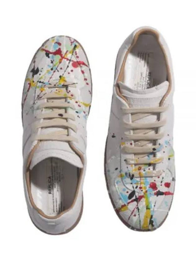 Replica Paint Drop Low Top Sneakers Grey - MAISON MARGIELA - BALAAN 2