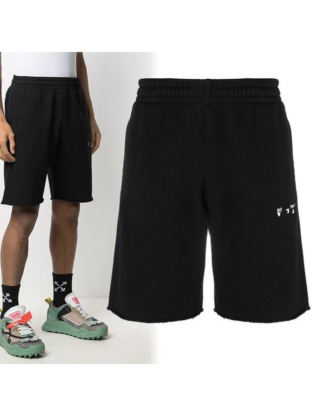 logo printing track shorts black - OFF WHITE - BALAAN.