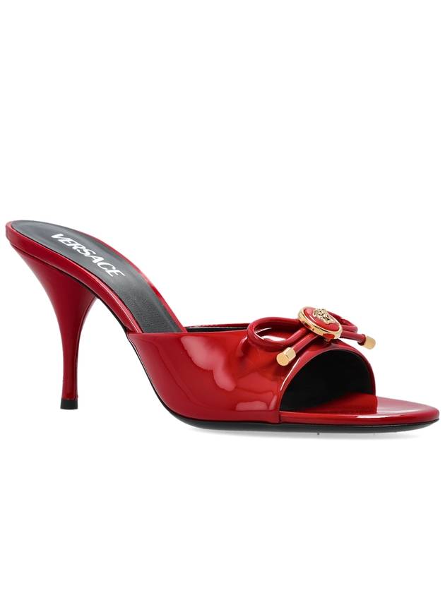 Versace Heeled Mules 'Opera Bow', Women's, Red - VERSACE - BALAAN 4