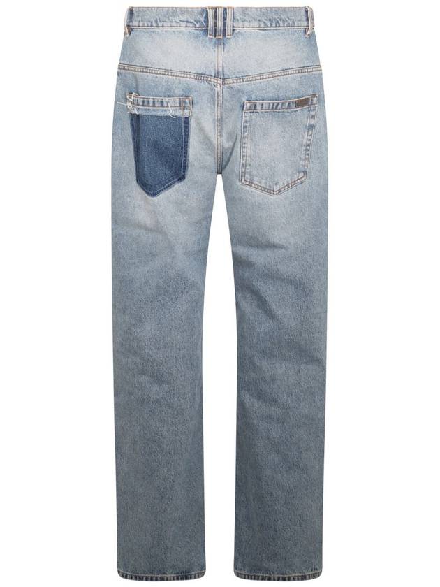 23 fw CONTRASTEFFECT DENIM STRAIGTH FIT JEANS BH1ML062DD65SHY B0650302371 - BALMAIN - BALAAN 5