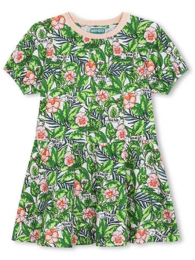 Kenzo Girls Floral Print Pleated Dress Size 8Y - KENZO - BALAAN 1