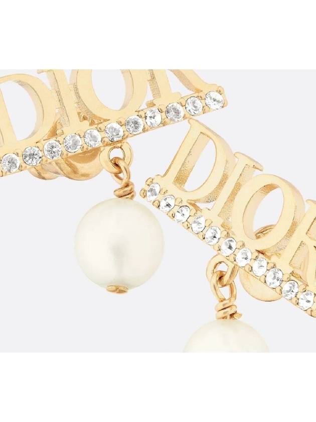 Dior evolution earrings gold finish metal white - DIOR - BALAAN 2