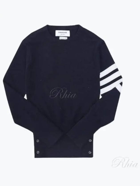 Women's 4 Bar Classic Cashmere Pullover Knit Top Navy - THOM BROWNE - BALAAN 2