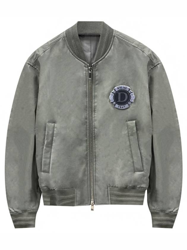 Cotton Blend Bomber Jacket Grey - DIOR - BALAAN 2