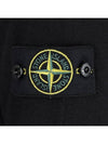 Logo Patch Zip Up Hoodie Black - STONE ISLAND - BALAAN 7