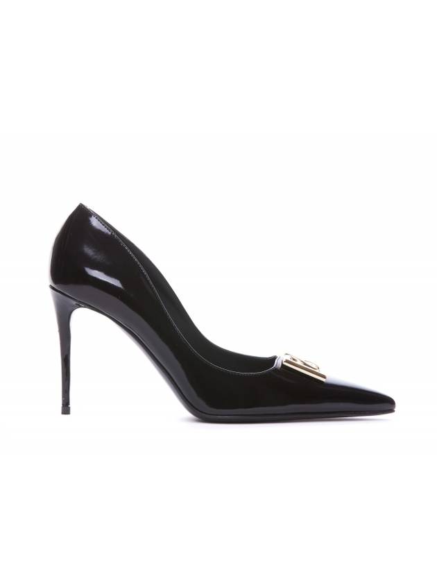 DG Logo Leather Pumps Black - DOLCE&GABBANA - BALAAN 1